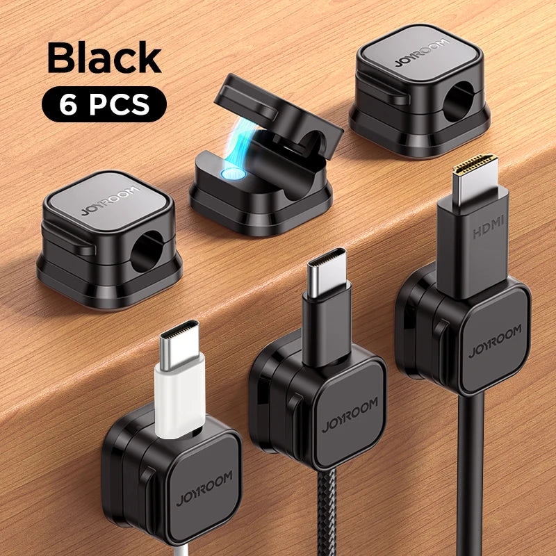 Smooth Magnetic Cable Clips - Adjustable Cord Organizer